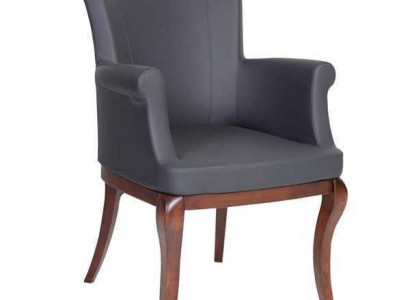 Grauer Designer Stuhl Lehnsstuhl Polsterstühle Luxus Esszimmer Sessel